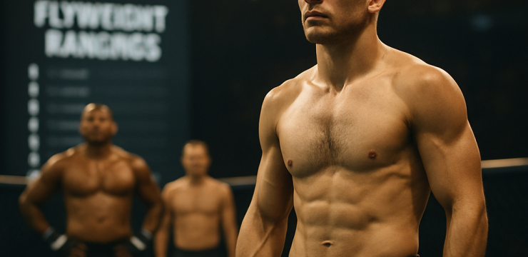 Flyweight contenders in an arena, evoking the climb toward a championship opportunity.